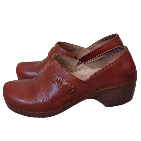 Dansko solstice clogs brown leather nursing clog (43) 9.5/10 - Picture 1 of 12